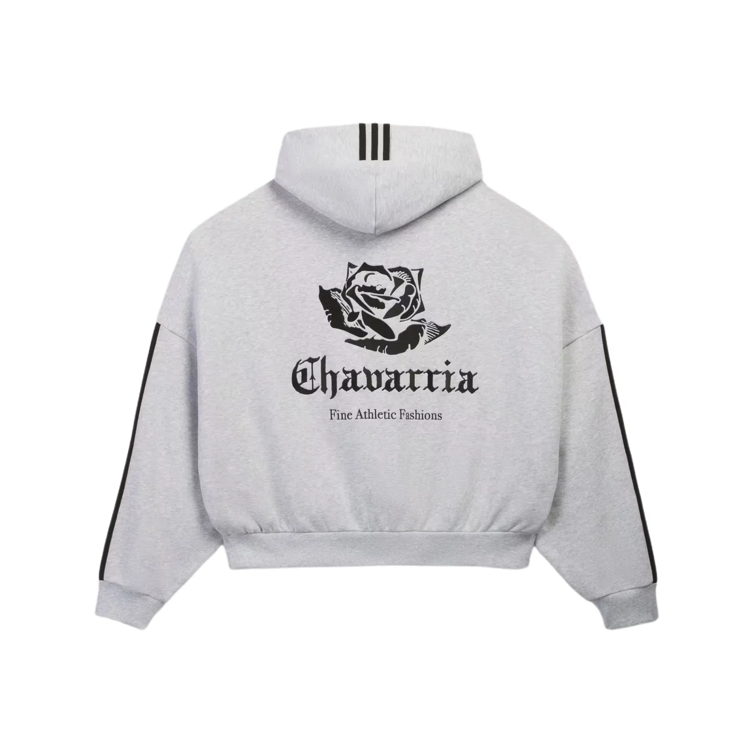 Толстовка Adidas Originals x Willy Chavarria Full Zip Logo, светло-серый меланж — фото 4