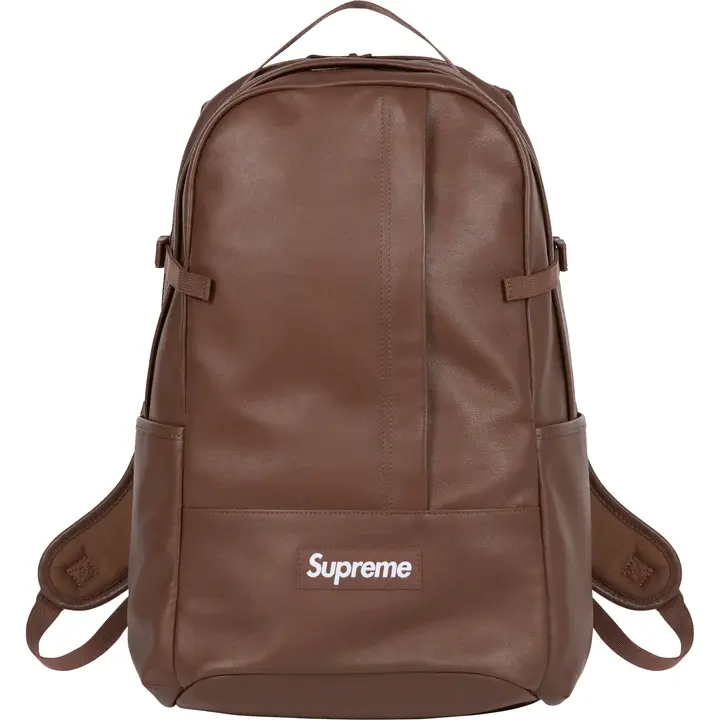 

Supreme Кожаный рюкзак Regular Unisex коричневый, Brown