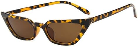 

Модные маленькие солнцезащитные очки для женщин, сексуальные прозрачные красные солнцезащитные очки для женщин, винтажные очки с защитой от УФ-излучения UV400 MTZJH, Leopard-brown