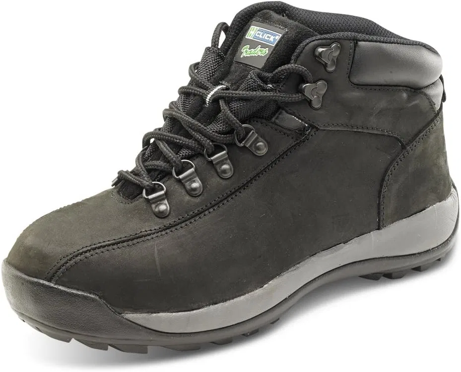 Мужские легкие рабочие ботинки-чукка из нубуковой кожи Click Workwear BeeSwift, Black
