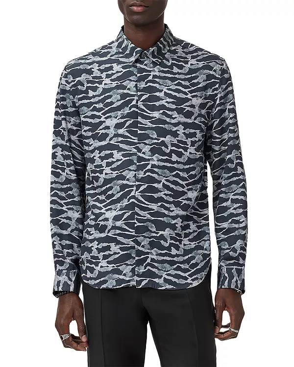 

Рубашка Родни с принтом и пуговицами спереди John Varvatos, мультиколор