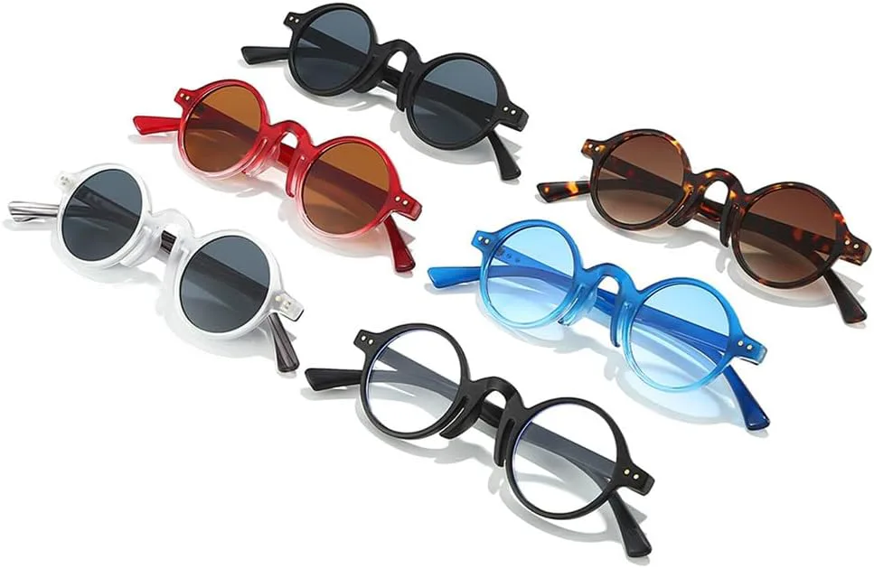 

Солнцезащитные очки UV400 с круглым градиентом и заклепками в стиле панк для женщин и мужчин, для бега и занятий спортом на открытом воздухе UYPTK, 6226-c6