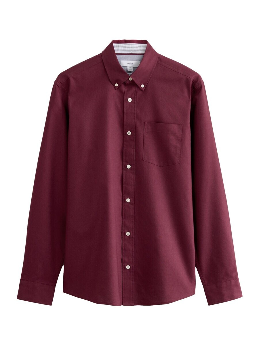 

Повседневная рубашка Next Slim fit Button Up Shirt, бордовый