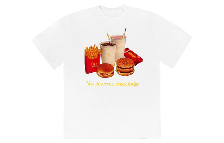 

Футболка Mcdonald"s X унисекс белая Travis Scott, белый