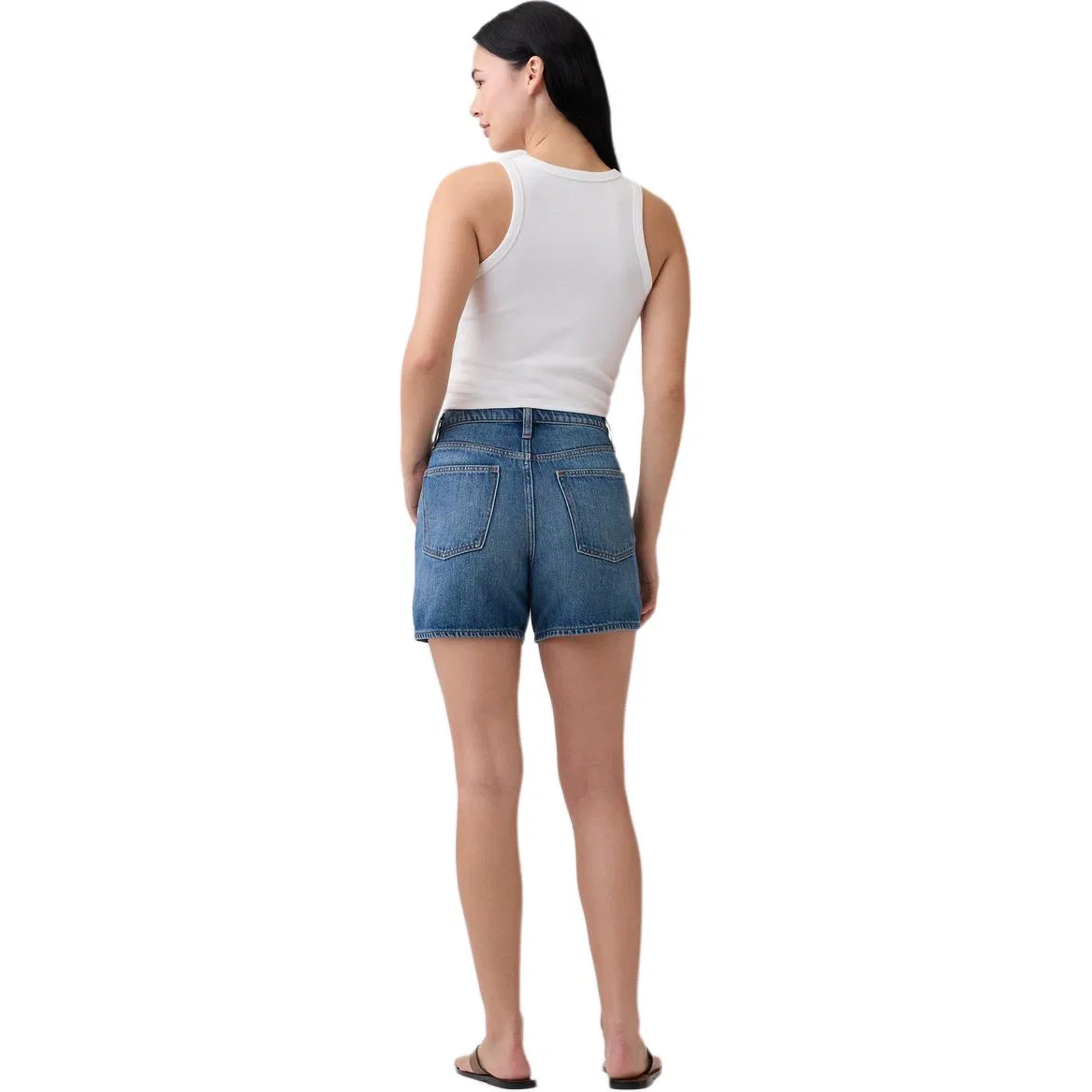 Джинсовые шорты темные GAP Dark Color Washed — фото 3