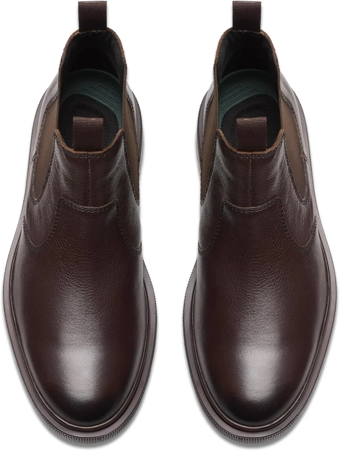 Мужские ботинки челси Clarks Burchill Up, Dark Brown Leather — фото 2