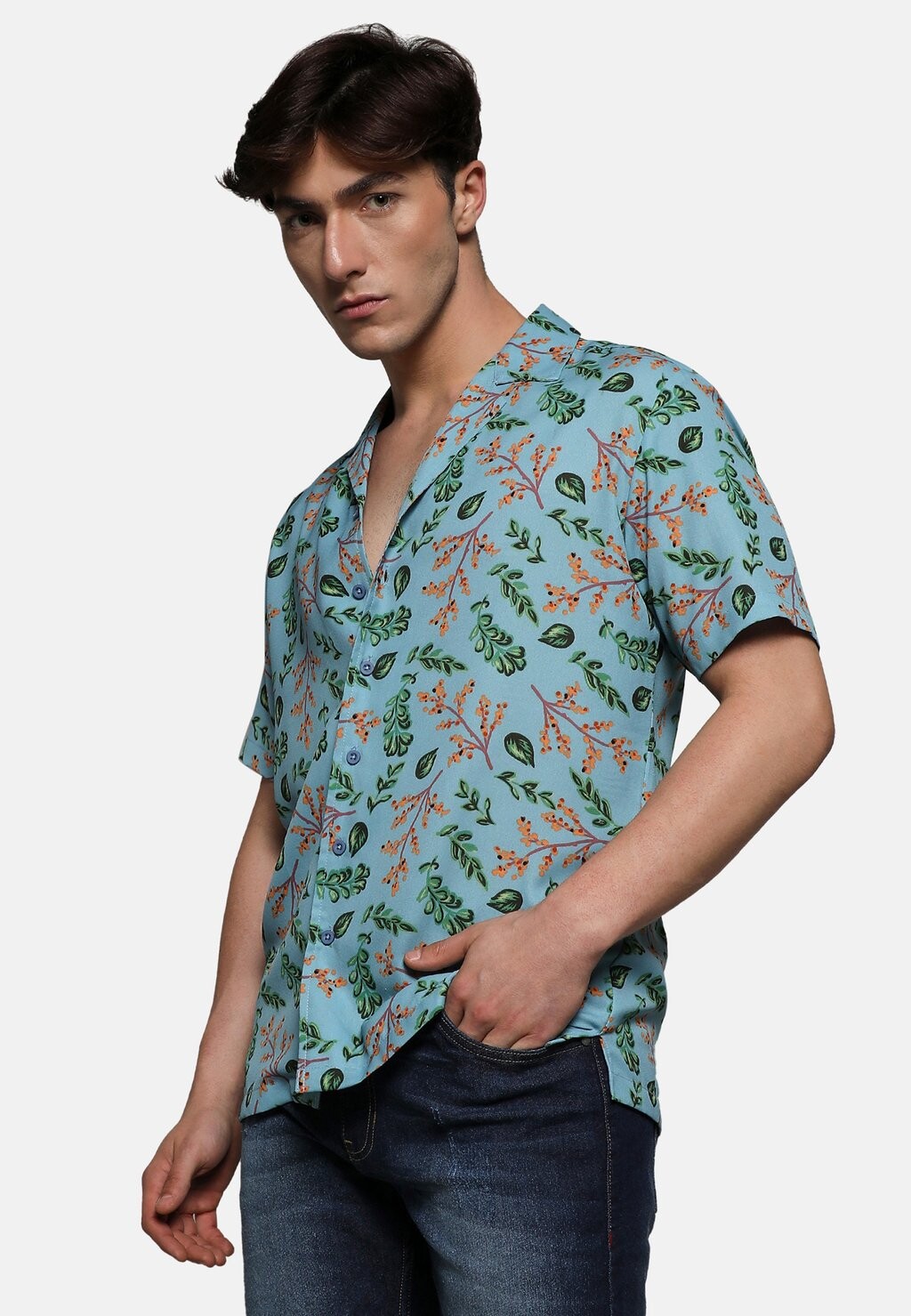 

Рубашка CASUAL SAMUEL Campus Sutra, синий