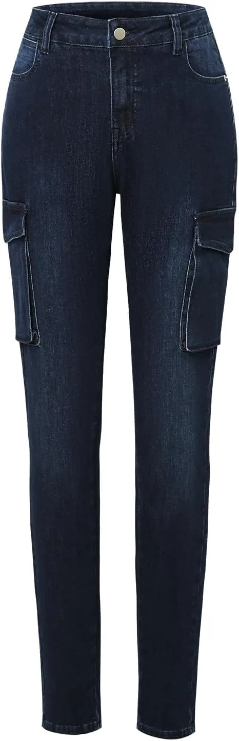 

Женские джинсы с высокой талией и карманами