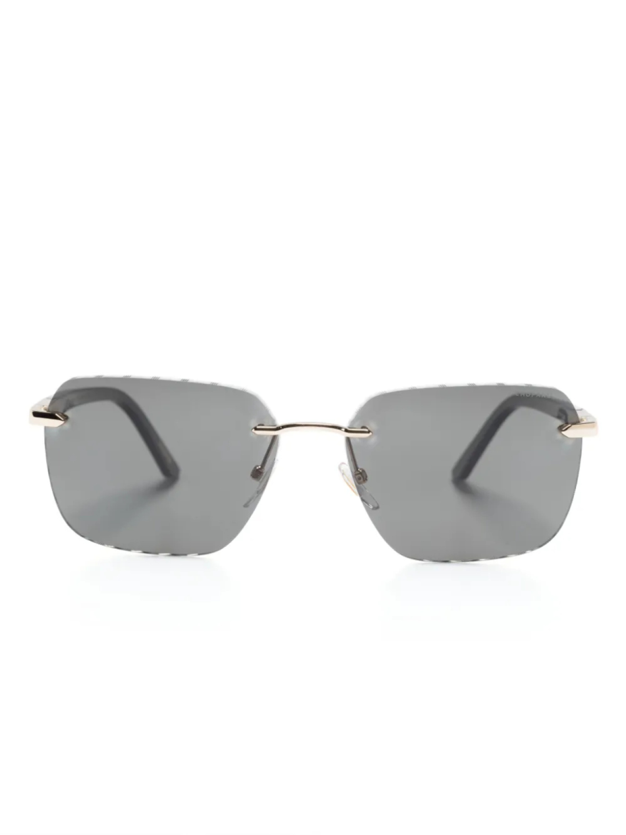 

Chopard Eyewear солнцезащитные очки в квадратной оправе с логотипом, золотой