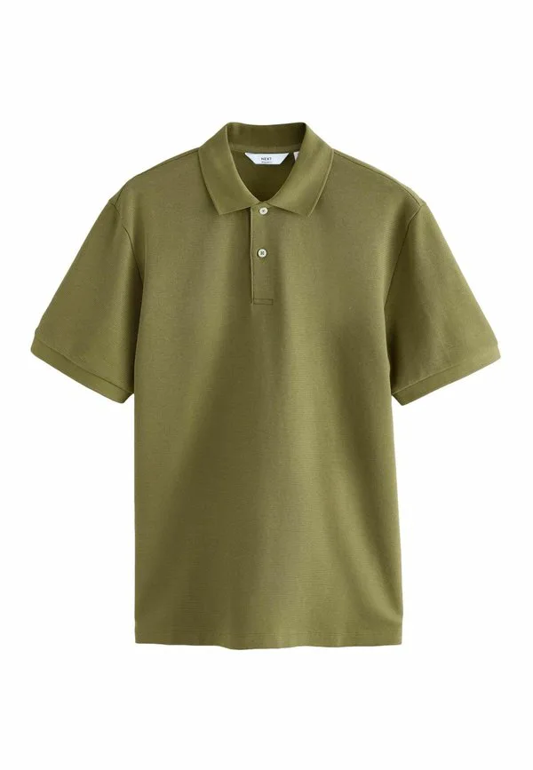 Текстурированная элегантная рубашка поло Next, Olive Green