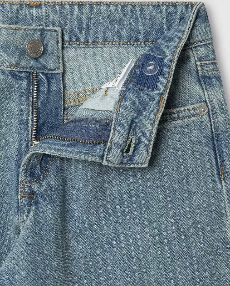 Полосатые джинсы Wide Leg Lexy для девочки Pepe Jeans, светло-голубой — фото 3