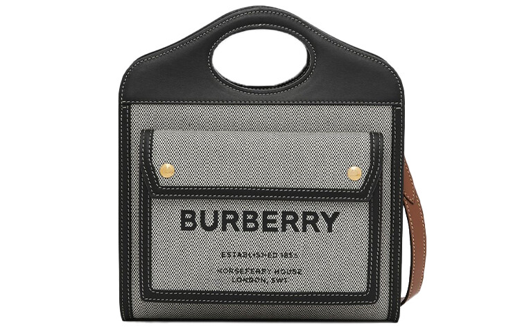 

Сумка женская Burberry с внешним карманом текстильная, серый