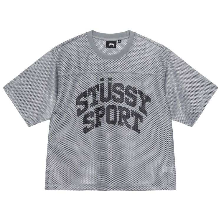 

Джерси Stussy Sport Jersey Silver, серебряный