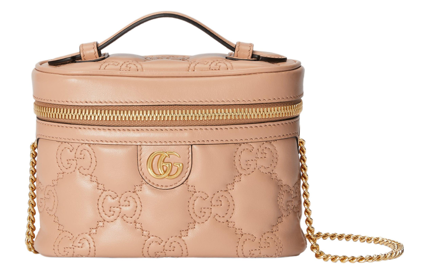 

GUCCI Сумка GG Matelassé с кожаной ручкой, косметичка, сумка через плечо, кроссбоди, мини-клатч женский rose beige