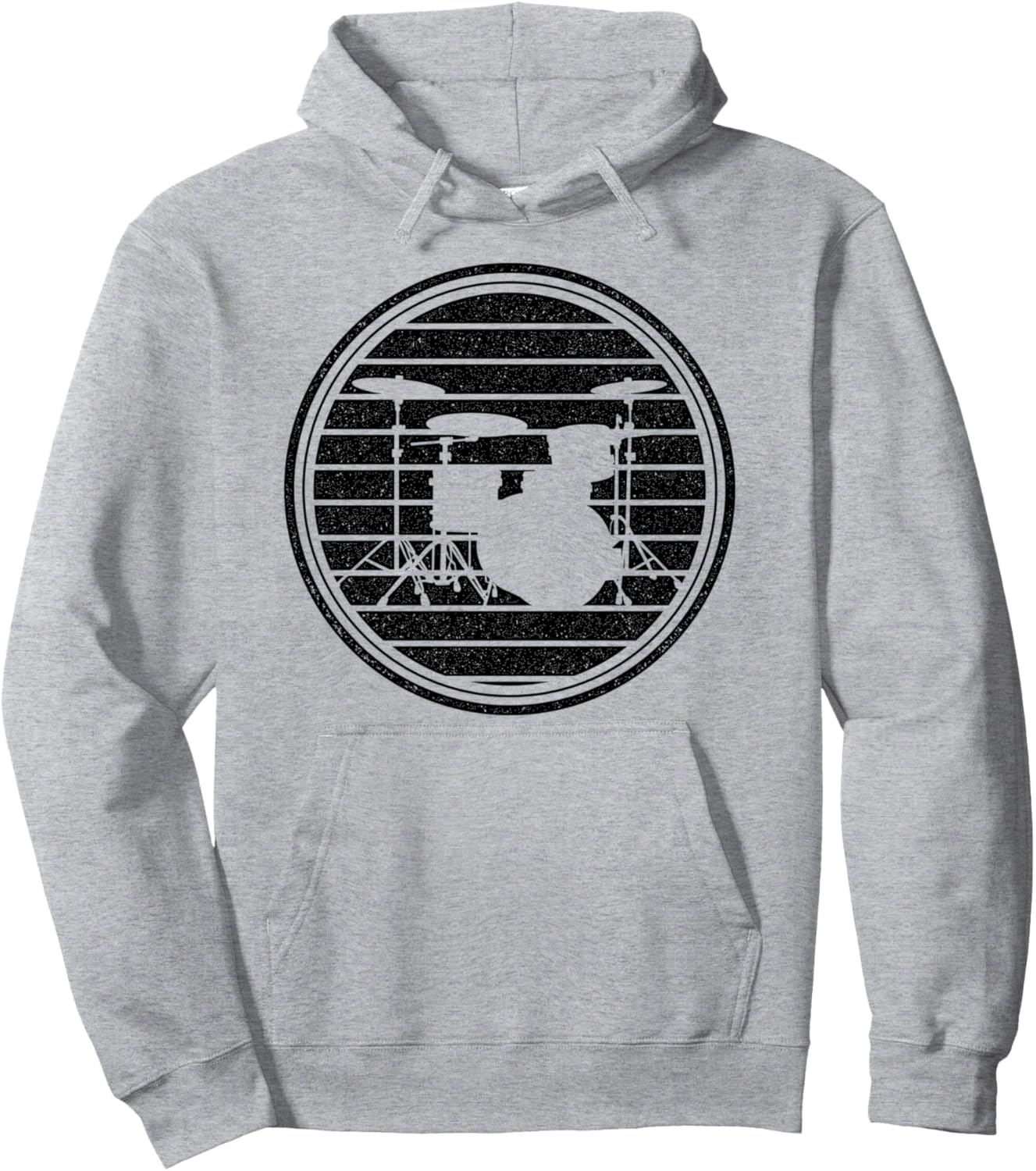 

Худи с ретро-графическим изображением барабанной установки, музыканта-рок-группы Drummer Gift Idea Drummer Drums Musician Band, серый