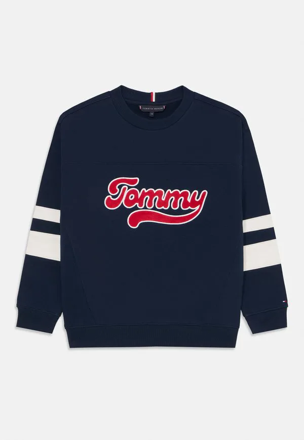 Свитшот в стиле университетской формы с цветовыми блоками Tommy Hilfiger, Dark Night Navy — фото 3
