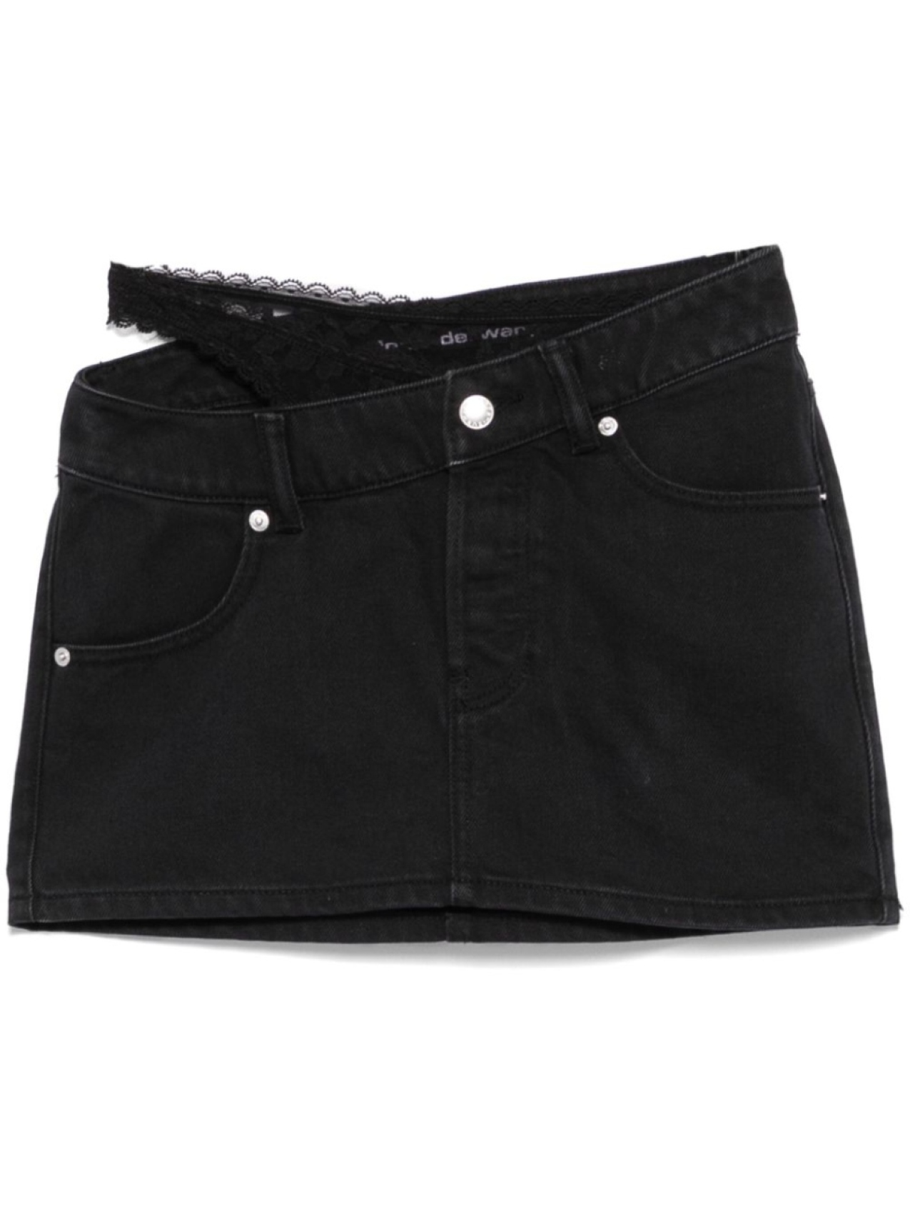 

Alexander Wang юбка мини с эффектом деграде, черный