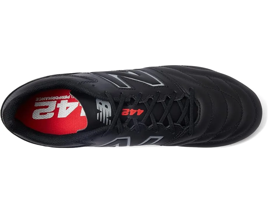 Кроссовки New Balance 442 V2 Team FG Soccer Cleats, Black/White — фото 2