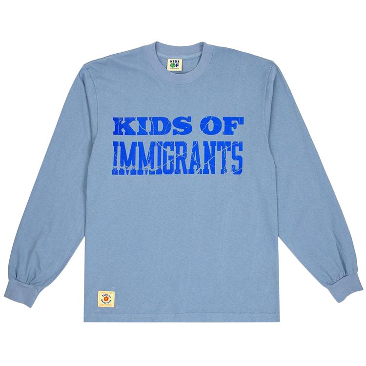 

Футболка Kids of Immigrants Call Home Long-Sleeve Tee 'Clear Blue', синий