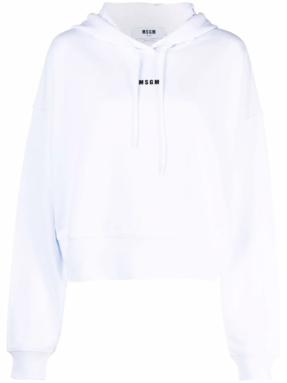 

Укороченное худи с логотипом MSGM, белый