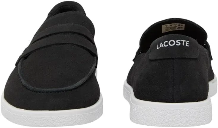 Мужские слипоны Lacoste Cochet из замши, черно-белый — фото 2