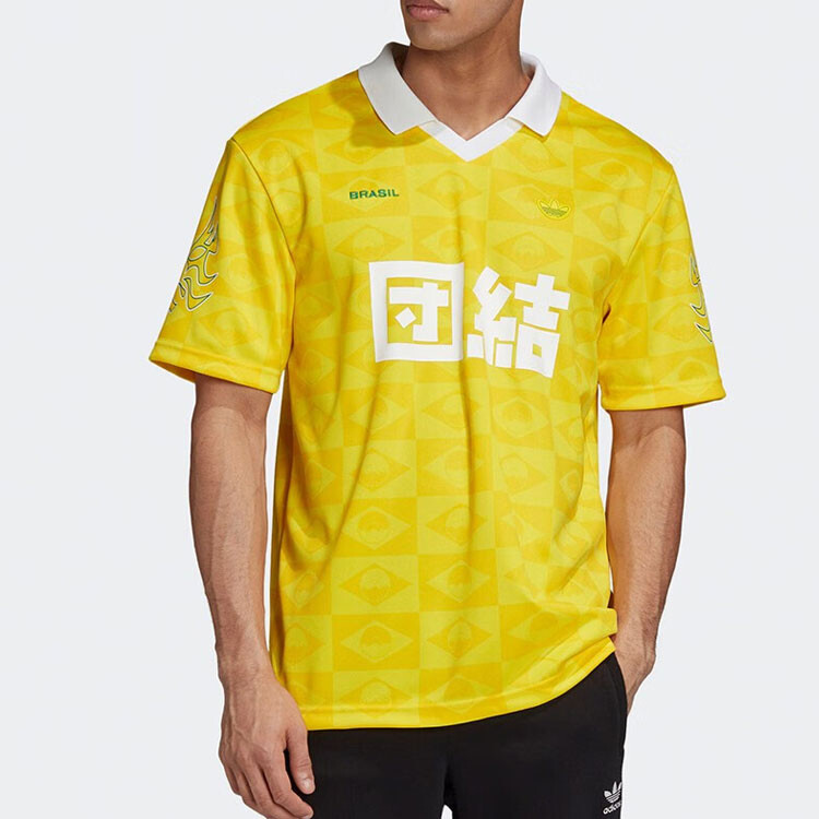 Футболка мужская бразильская джерси желтая Adidas Originals, желтый — фото 3
