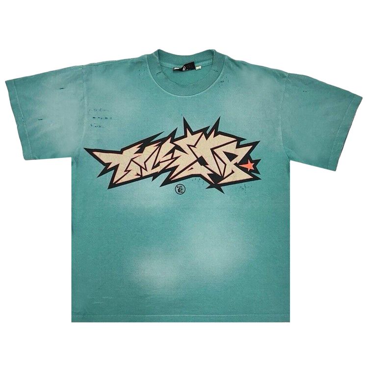 

Футболка Hellstar Crack Print T-Shirt 'Green', зеленый