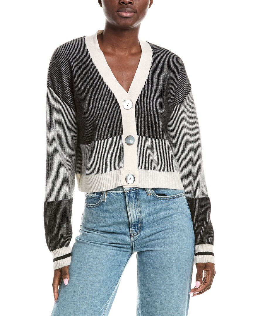

Бродье Кэшмир Марли Плетеный кашемировый кардиган Brodie Cashmere, черный