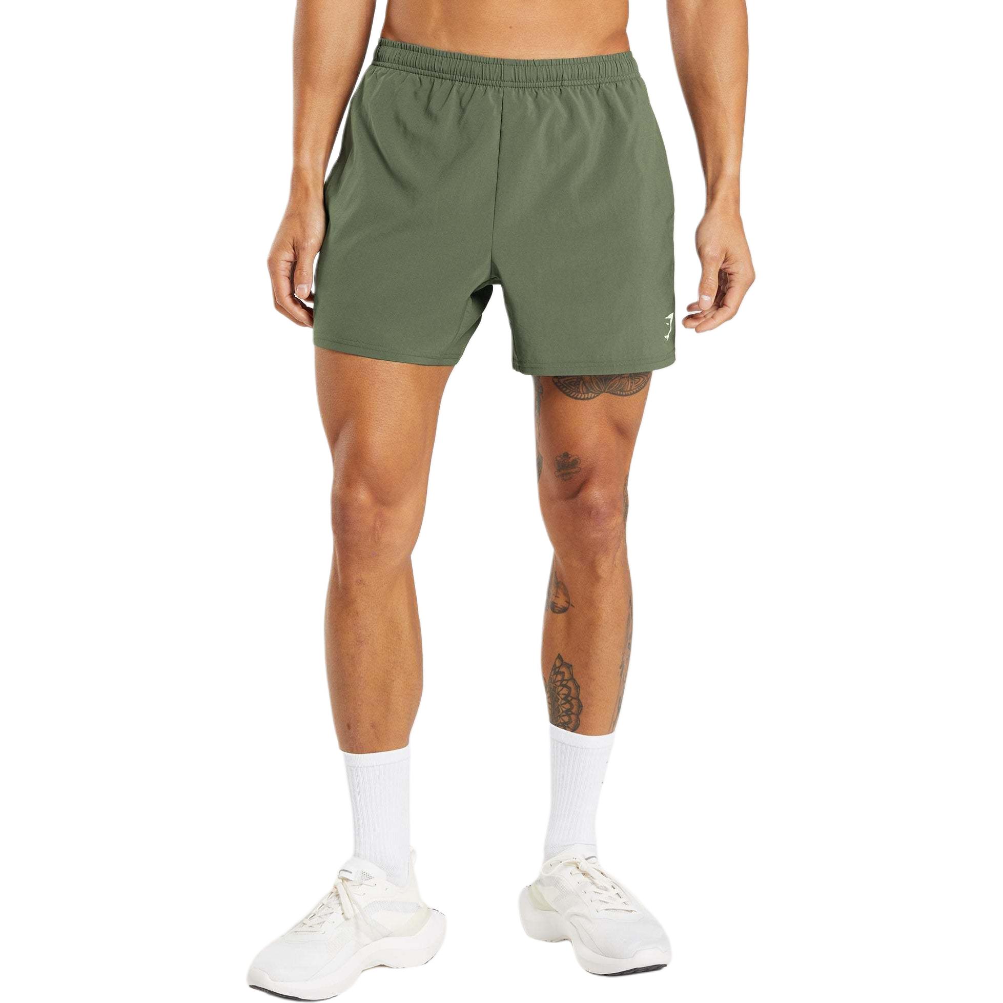 

Прибывшие 5" Шорты Повседневные шорты мужские зеленые GYMSHARK