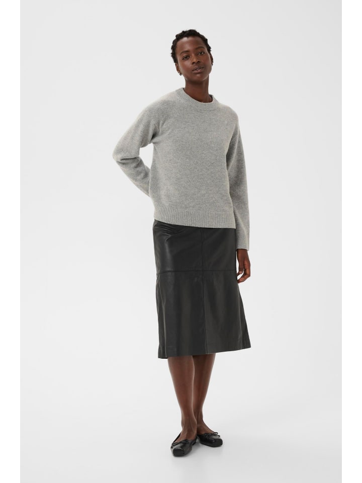 

Вязаный свитер свободного кроя SorayaPW в цвете Medium Grey Melange PART TWO