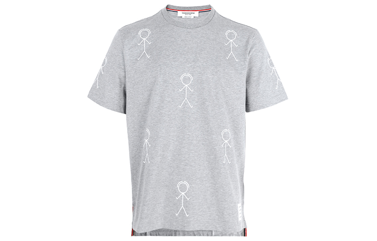 

THOM BROWNE Футболка мужская, серый