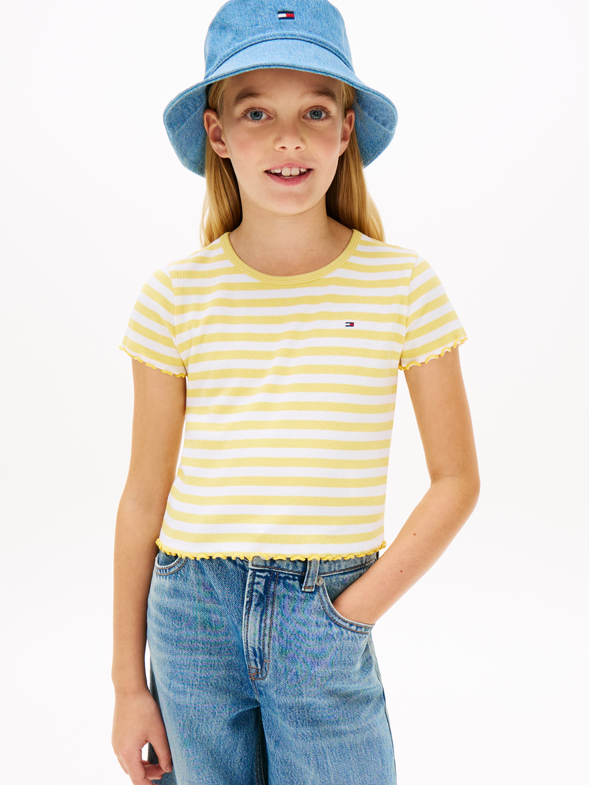 TOMMY HILFIGER Футболка 'ESSENTIAL' в цвете Lemon — фото 2