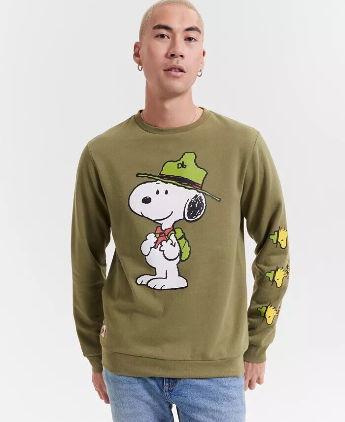 

Унисекс-толстовка Beagle Scout Snoopy с круглым вырезом Macy's, зеленый