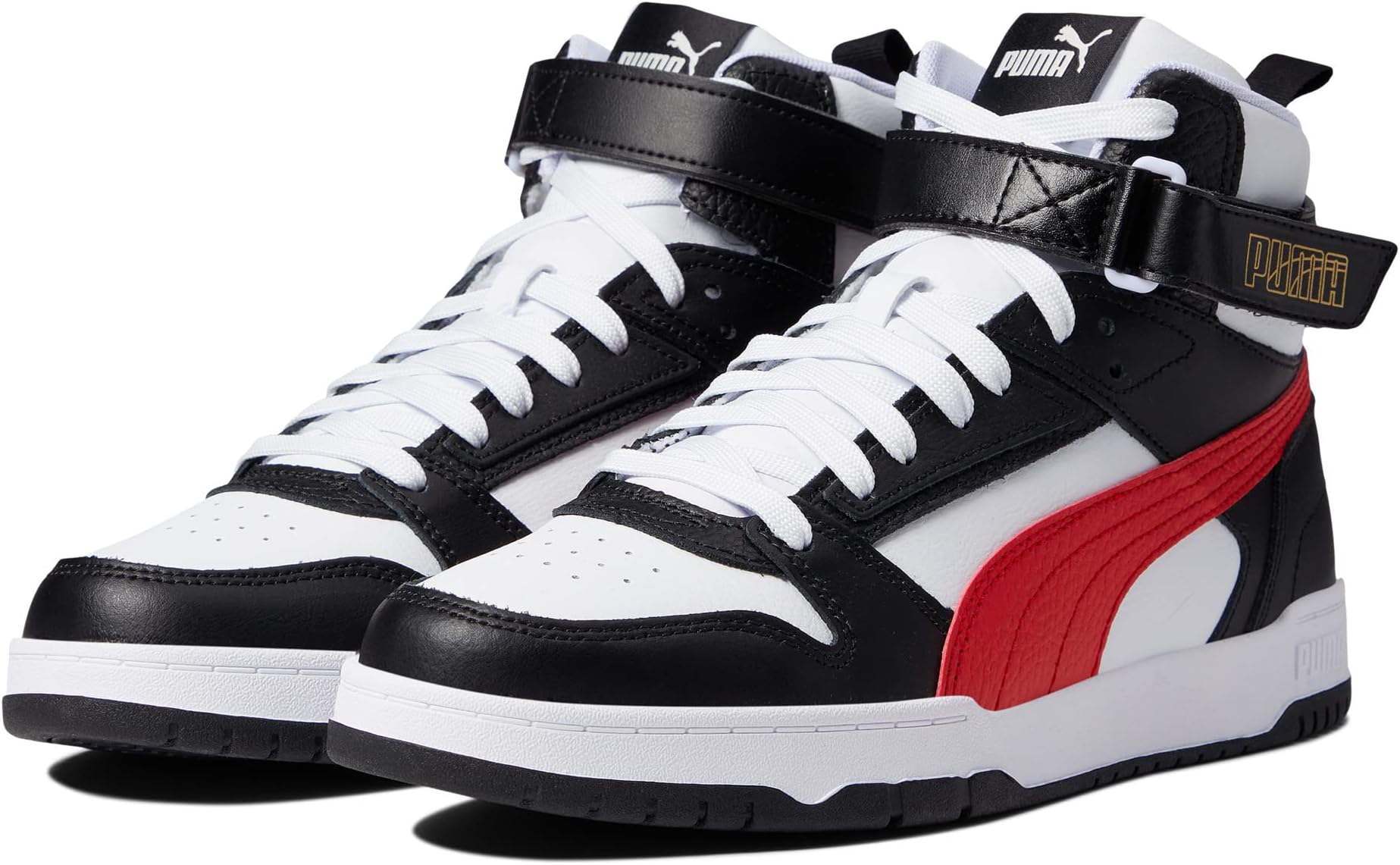 

Кроссовки PUMA RBD Game, цвет Puma White/High-Risk Red/Puma Black/Puma Team Gold