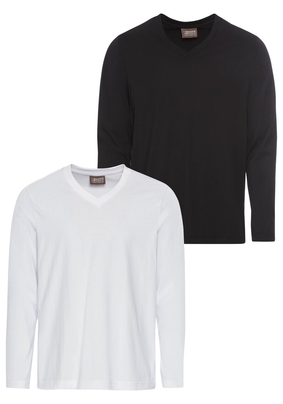 

Лонгслив Man's World Shirt, черный/белый