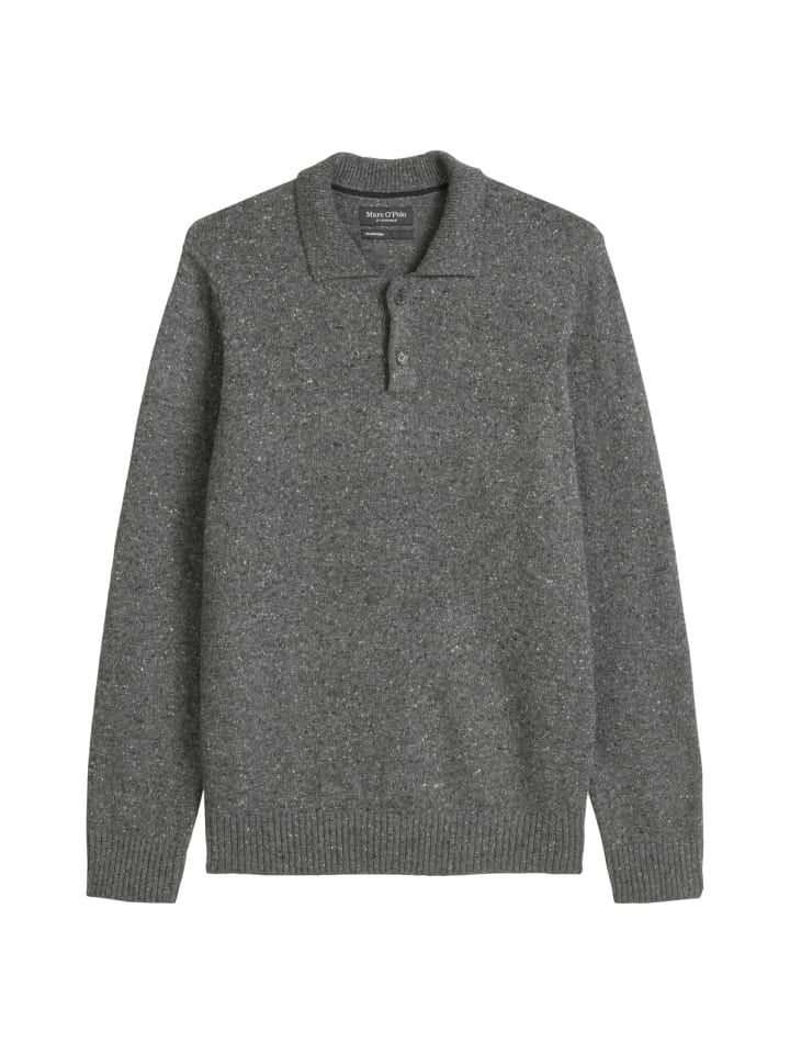 

Marc O'Polo Свитер-поло стандартного размера, цвет «графический серый меланж»