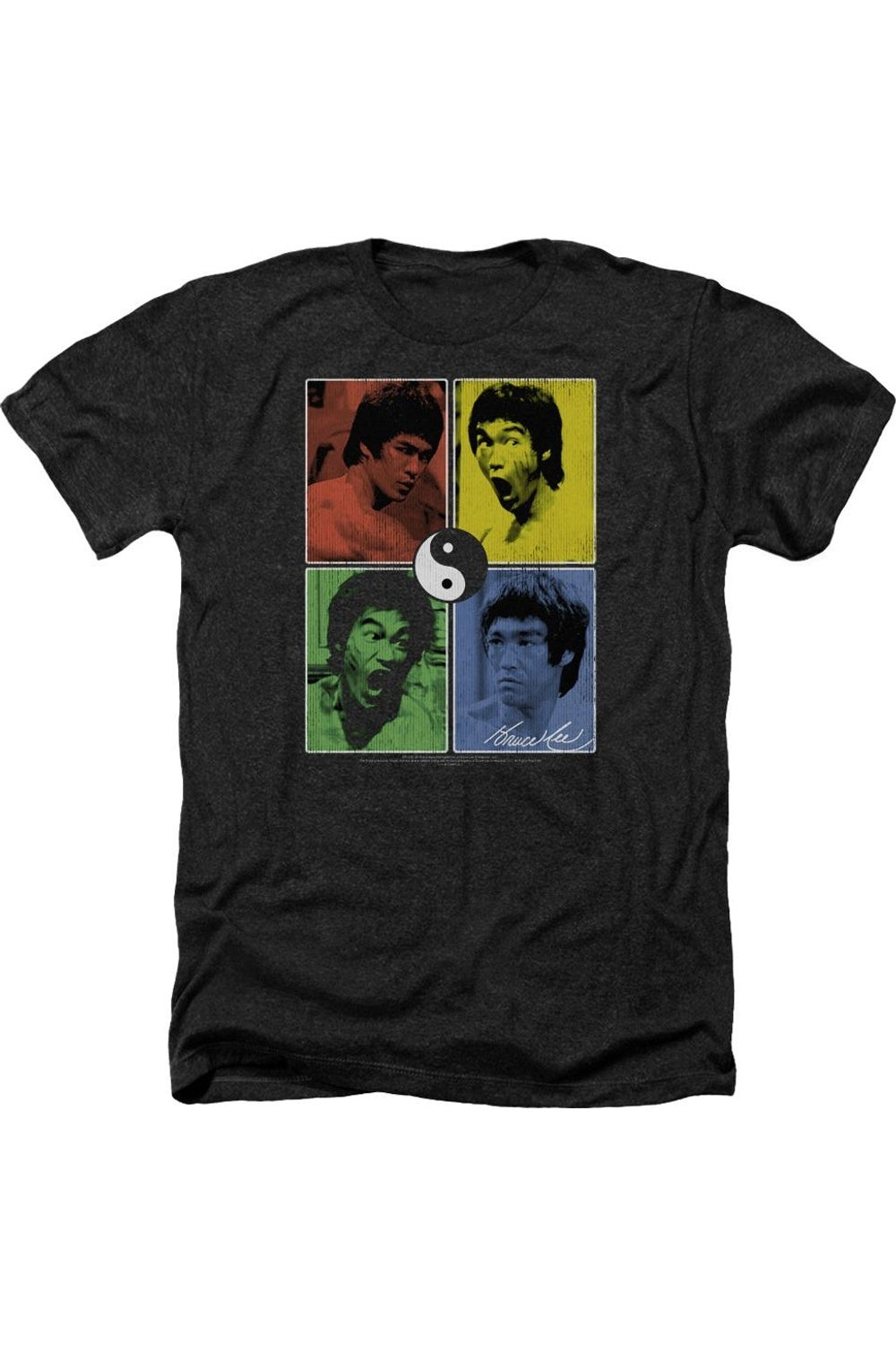 

Футболка для взрослых Bruce Lee Enter Color Block Heather Gildan, черный