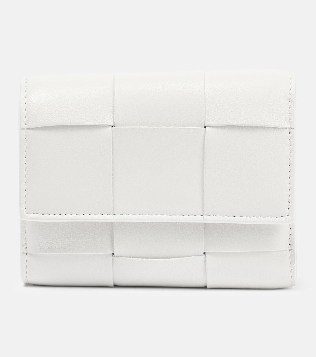 

Кожаный кошелек тройного сложения Bottega Veneta, белый
