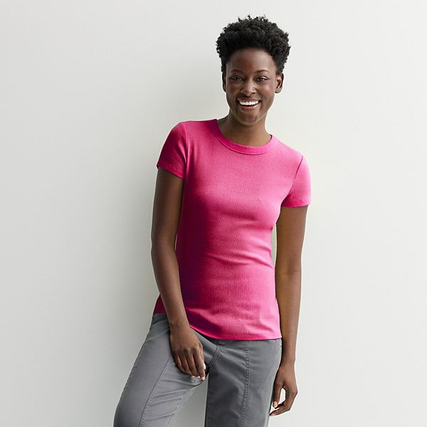 

Футболка с коротким рукавом Petite rib crewneck Sonoma Goods For Life, Destiny Pink, Розовый, Футболка с коротким рукавом Petite rib crewneck Sonoma Goods For Life, Destiny Pink