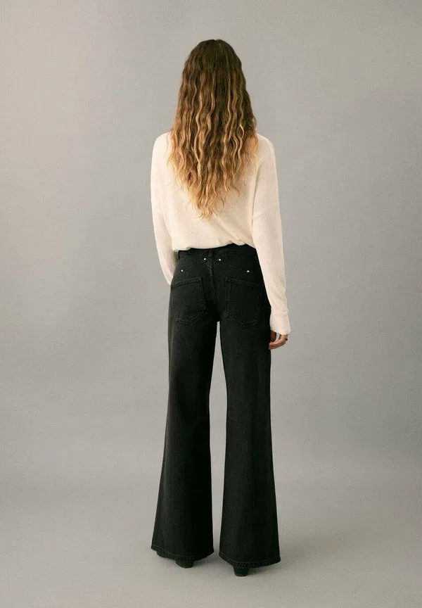Подростковые джинсы свободного кроя Mango Kids, Black Denim — фото 3