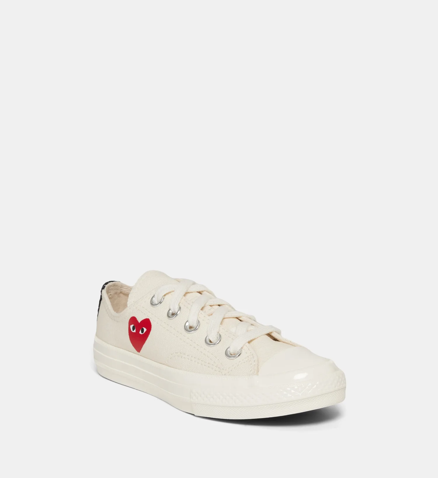 Низкие кеды Chuck 70 CDG OX из смешанного хлопка Converse x Comme des Garçons PLAY, бежевый — фото 2