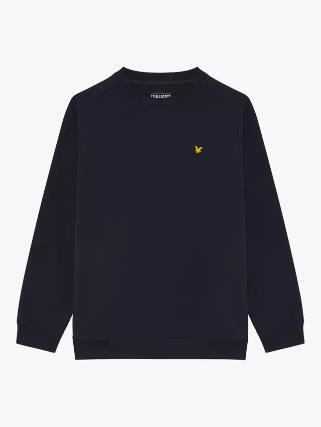 Детская флисовая толстовка с круглым вырезом Fly, темно-синяя Lyle & Scott
