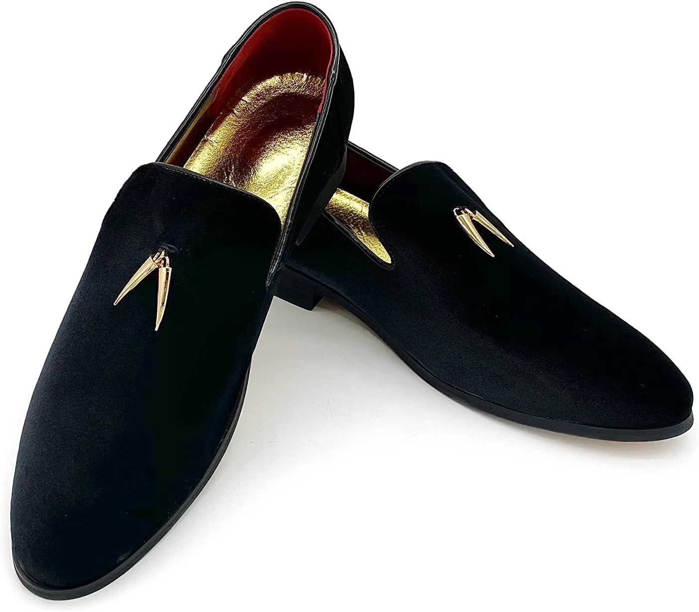 Мужские лоферы MHB Penny Slip-On из бархата и замши, туфли-слипоны с блестками, в стиле смокинга, Black