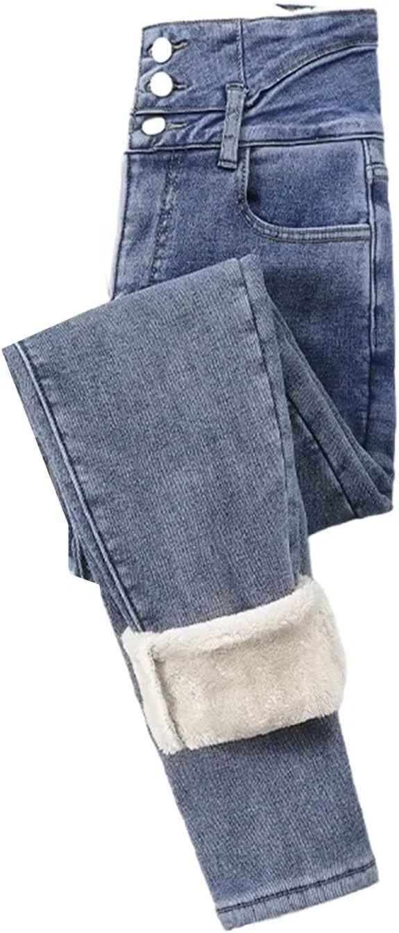 Джинсы с флисом, Vintage Blue