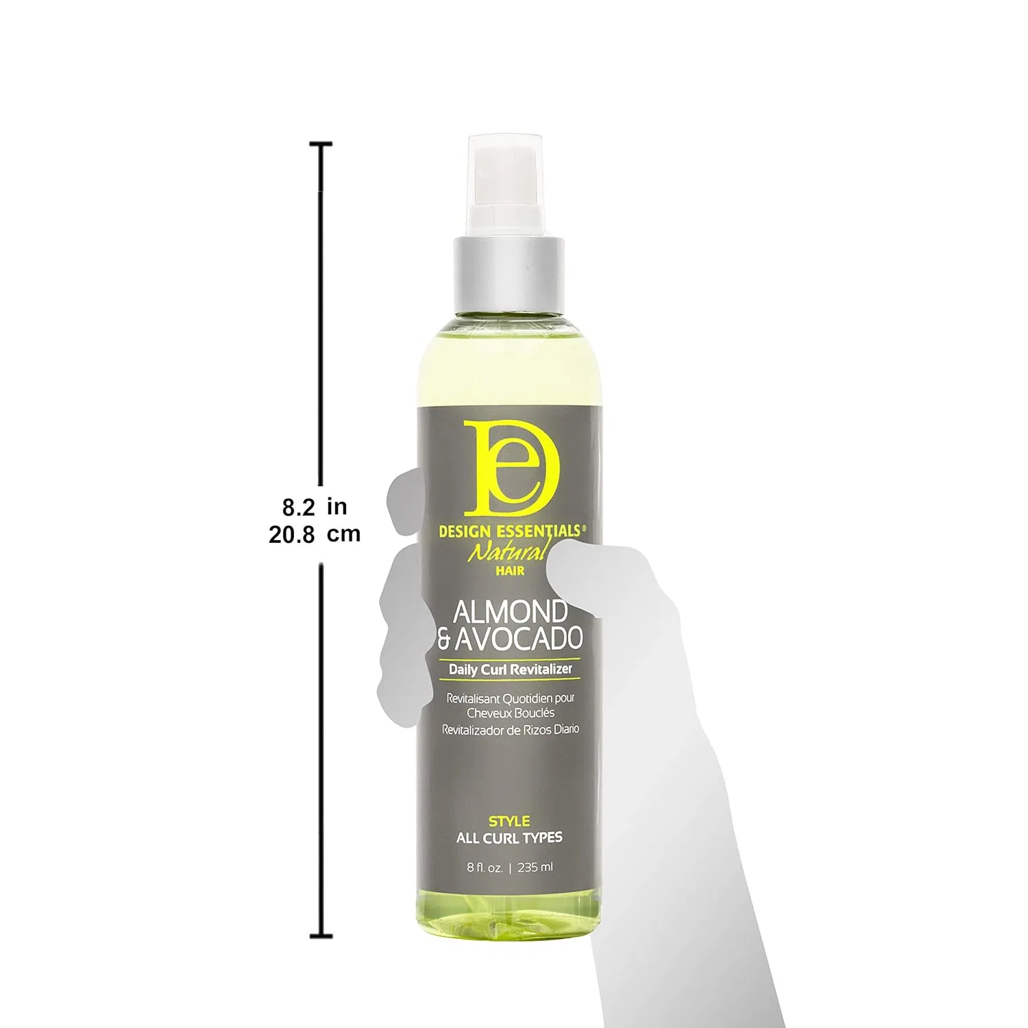 Ежедневный активатор локонов Design Essentials Natural Almond & Avocado Daily Curl Revitaliser 8 унций Design Essentials — фото 2