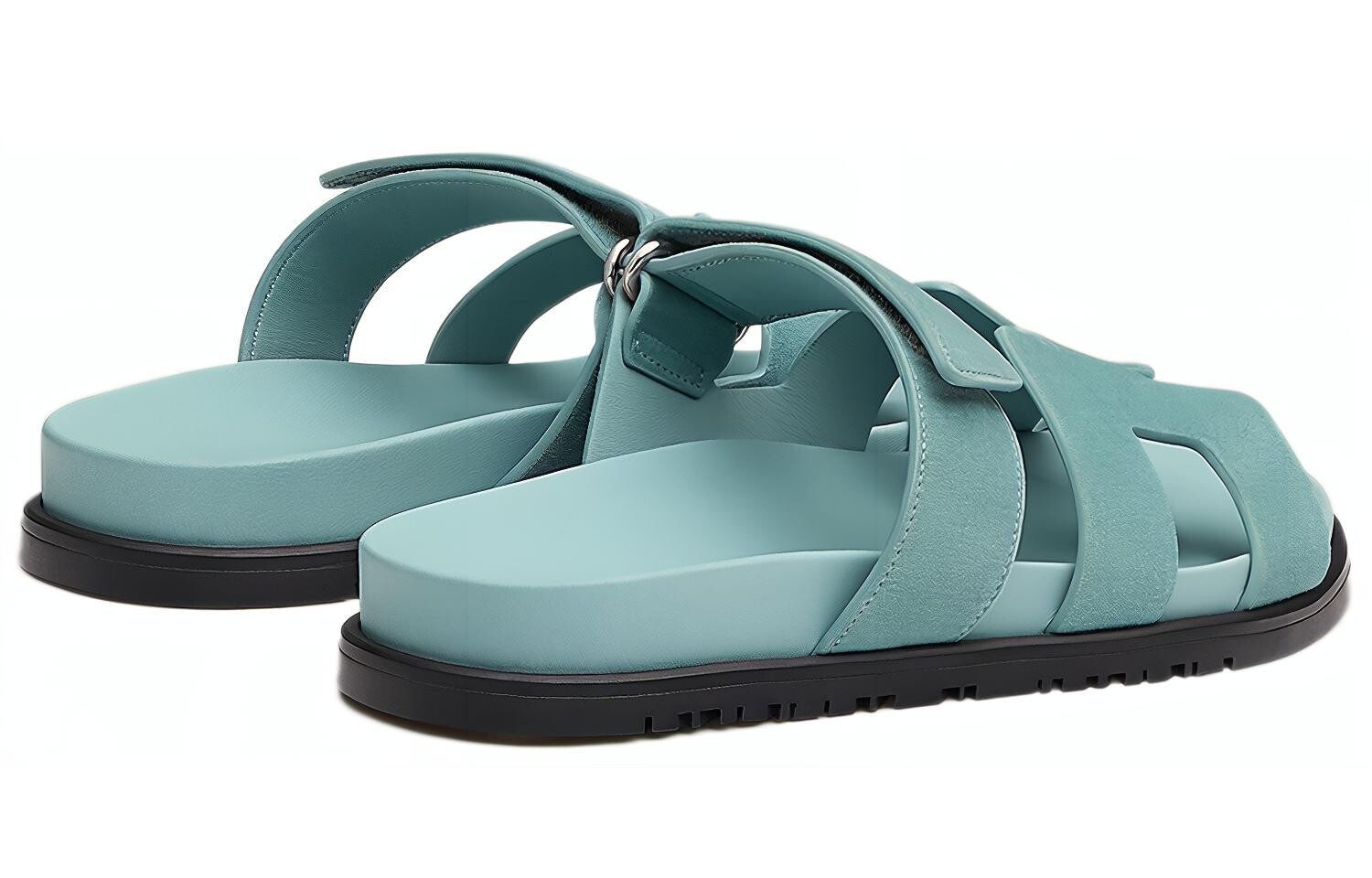 Вьетнамки женские Hermès Chypre Teal, зеленый — фото 4