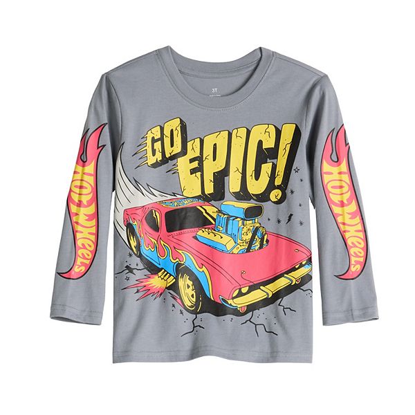 

Футболка с длинным рукавом Hot Wheels Go Epic Racer для мальчиков Jumping Beans