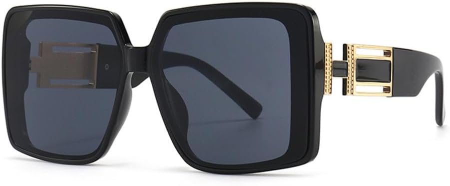 

Роскошные солнцезащитные очки для женщин и мужчин, модные винтажные солнцезащитные очки в крупной оправе, дорожные солнцезащитные очки с защитой от УФ-излучения UV400 TYUVIVO, Black Black