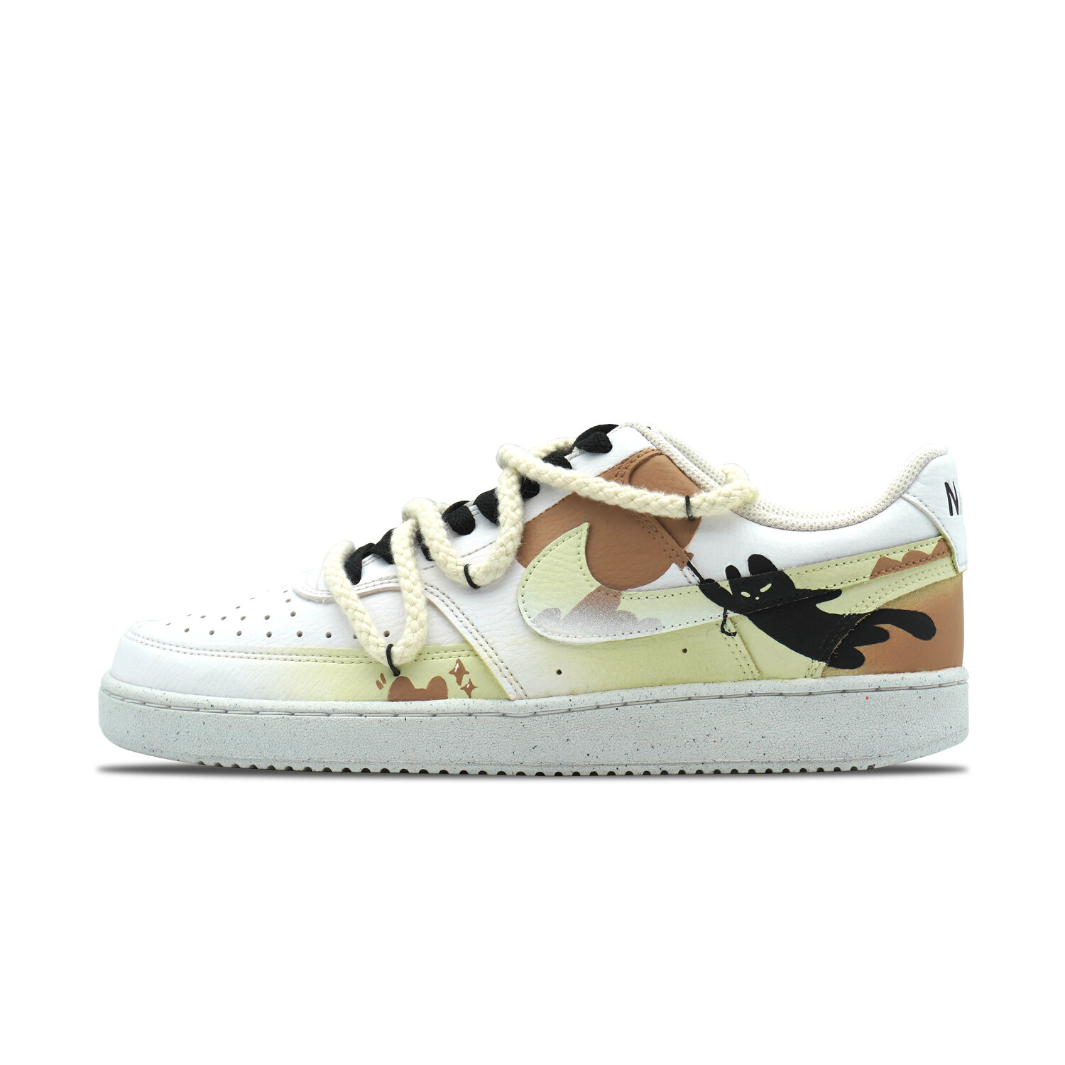 

Кроссовки Nike Court Vision 1 Skateboarding Shoes Men Low-top White/black, светло-желтый