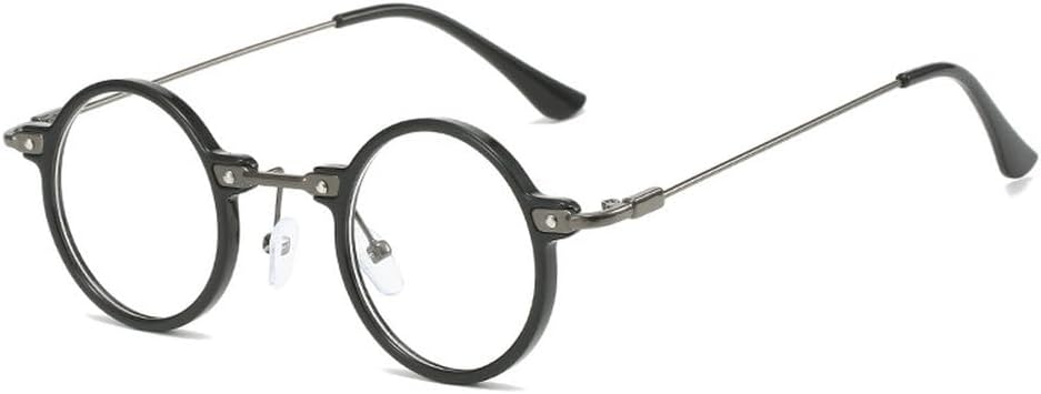 

Ретро маленькие круглые женские солнцезащитные очки с прозрачными линзами цвета океана, защита от УФ-излучения UV400, мужские солнцезащитные очки в стиле панк HVTVTLA, Black Clear